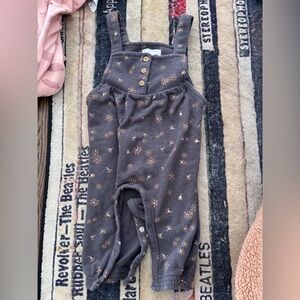 Grayson Mini Stylish Kids Overalls in Charcoal Gray 6-9 months